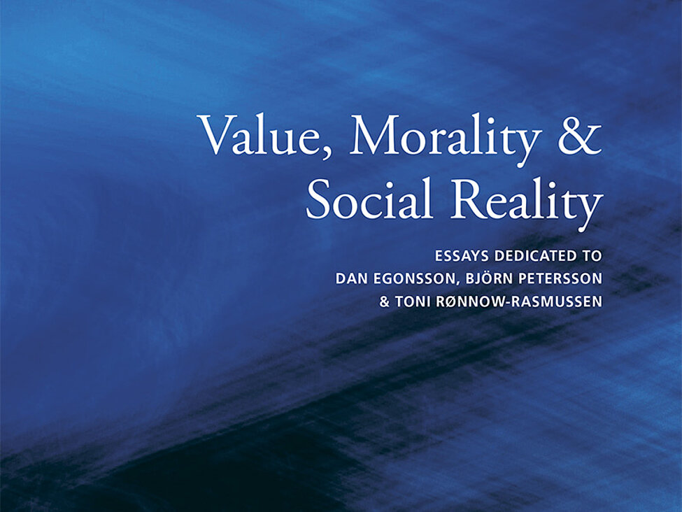 Framsida av boken "Value, Morality and Social Reality".